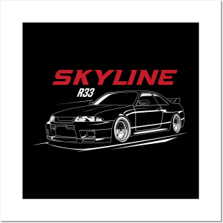 Nissan Skyline R33 Posters and Art